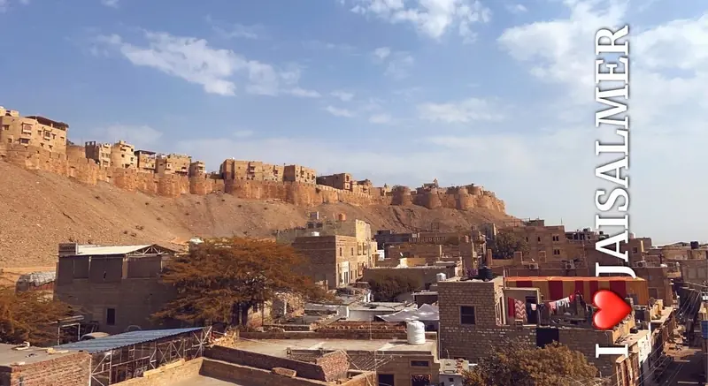 The old town from the roof, the fort on the skyline
