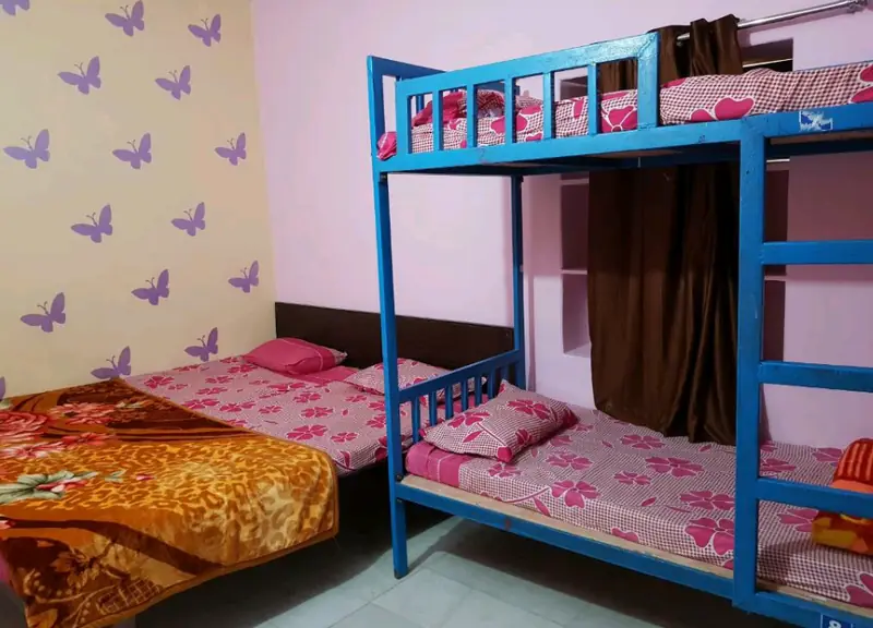Bunk beds in the dormitory